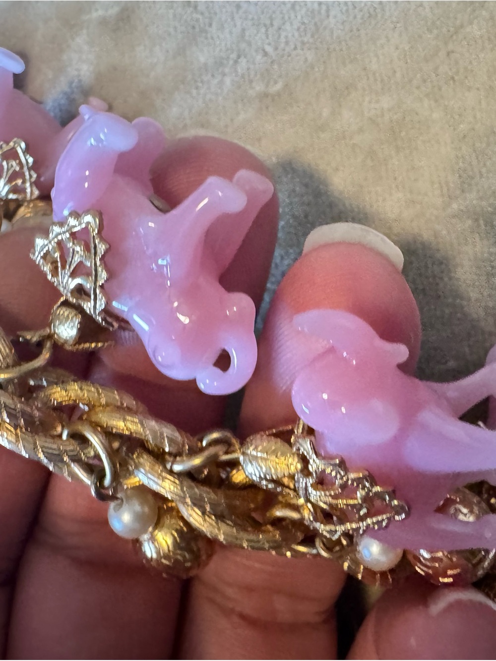 Napier sought after Pink Elephant Charm Chain bracelet bundle of 2 READ NOTES - Picture 6 of 16